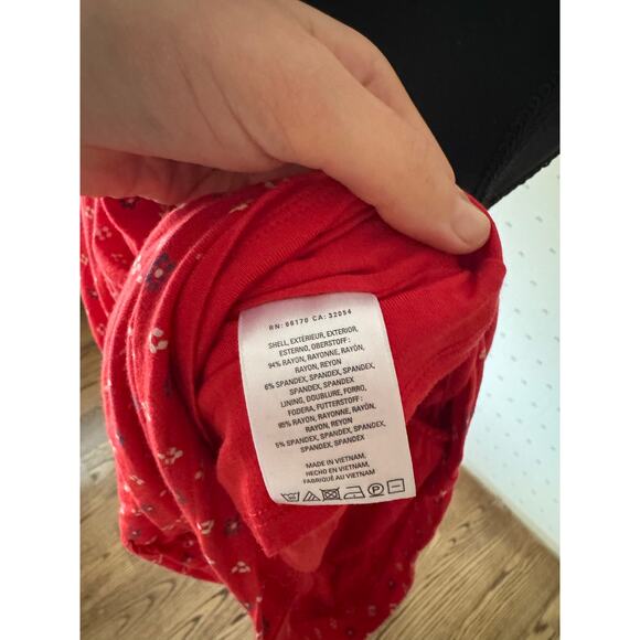 ANTHROPOLOGIE Red Midi Ruched Column Dress Size Small - Picture 7 of 7